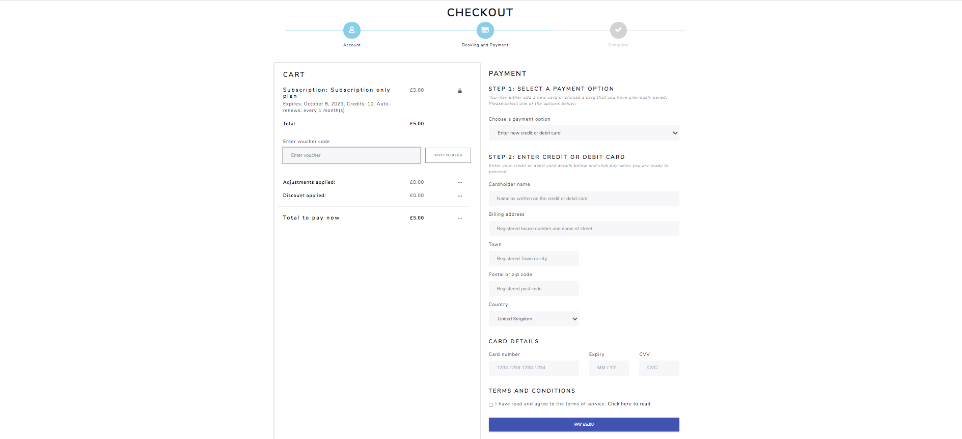 Complete checkout